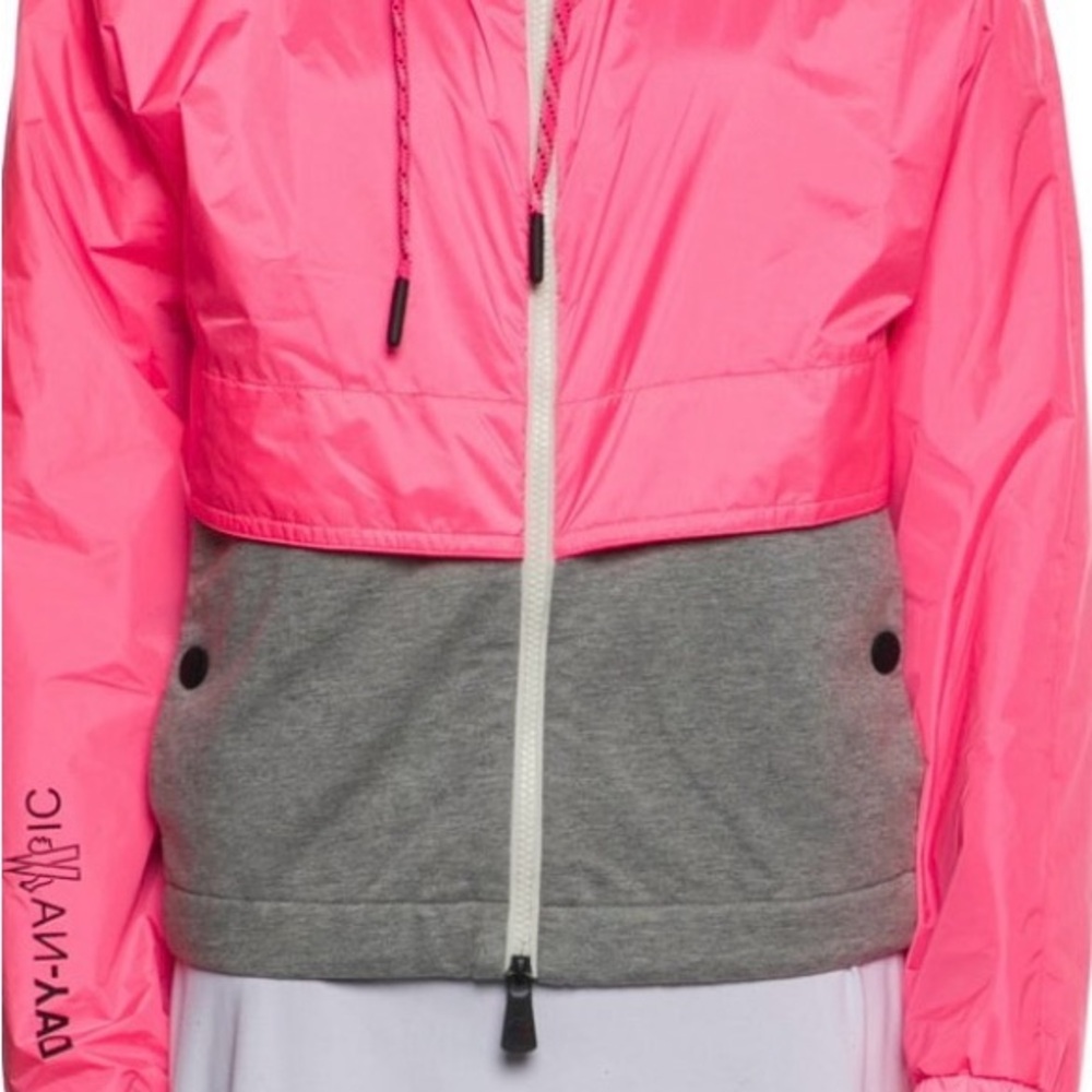 Moncler Pink and Gray Bomber Jacket